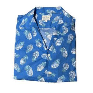 Lucky Brand Mens Hawaiian Pineapple Shirt Large
